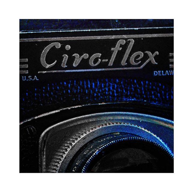 A close-up of a vintage Ciro-Flex camera showcases its classic design.