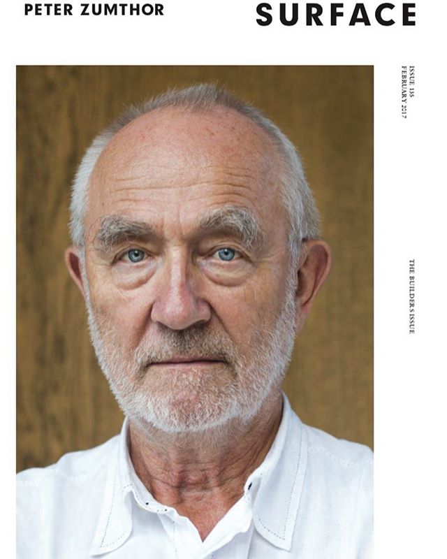 Portrait of Peter Zumthor for Surface Magazine.