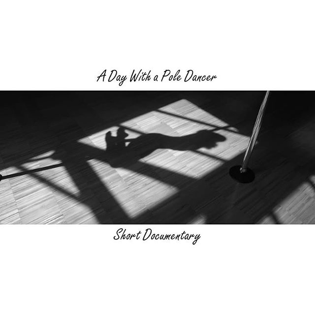 A shadow of a pole dancer on the floor, captured in black and white. A short documentary feel with a minimalistic style.