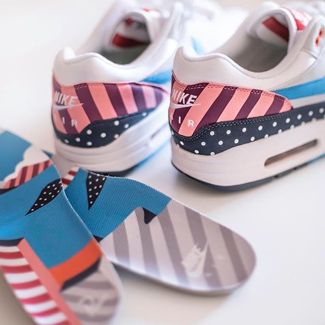 A vibrant pair of Nike sneakers with colorful accents, perfect for streetwear and urban style.