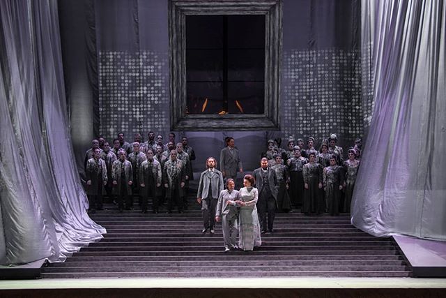 Stage Performance Opera Singers Actors Theatrical Setting
