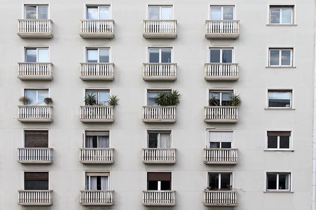Building Facade Windows Balconies Modern Architecture